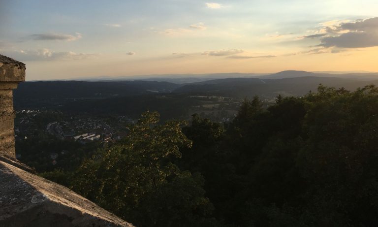 Sonnenuntergang auf dem Bismarkturm, Suhl