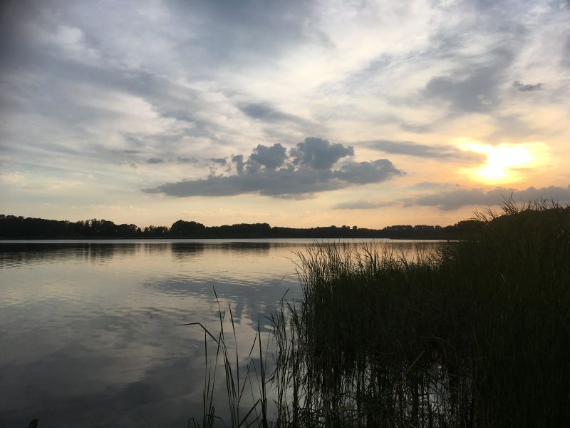 Sonnenuntergang am Großen Plessower See