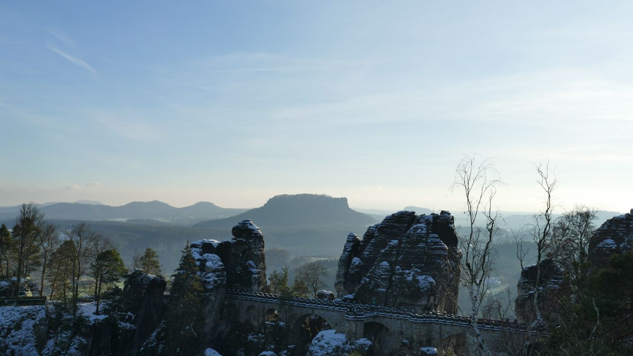 Ferdinandaussicht - Blick auf Basteibrücke und Lilienstein